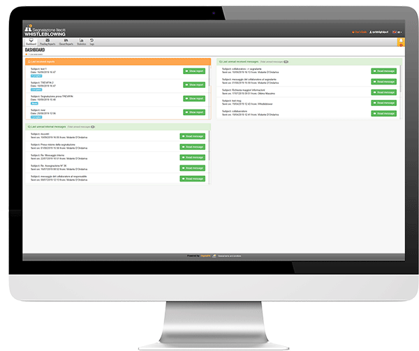 dashboard software whistleblowing