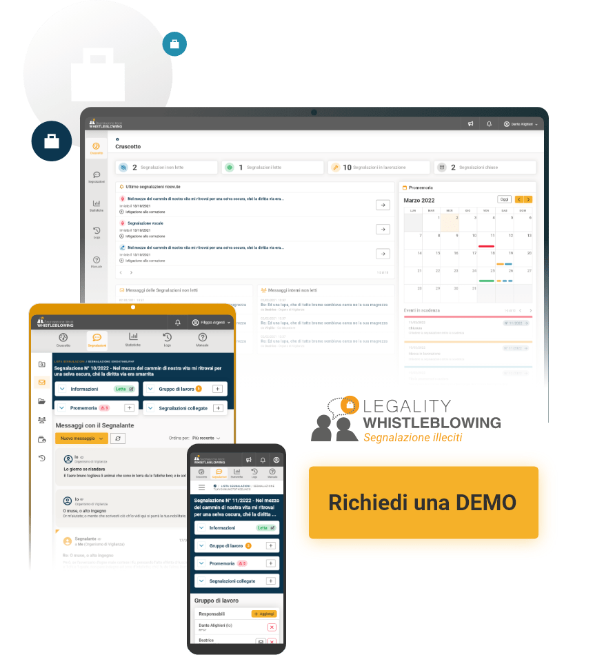 Richiedi una demo del software Legality Whistleblowing